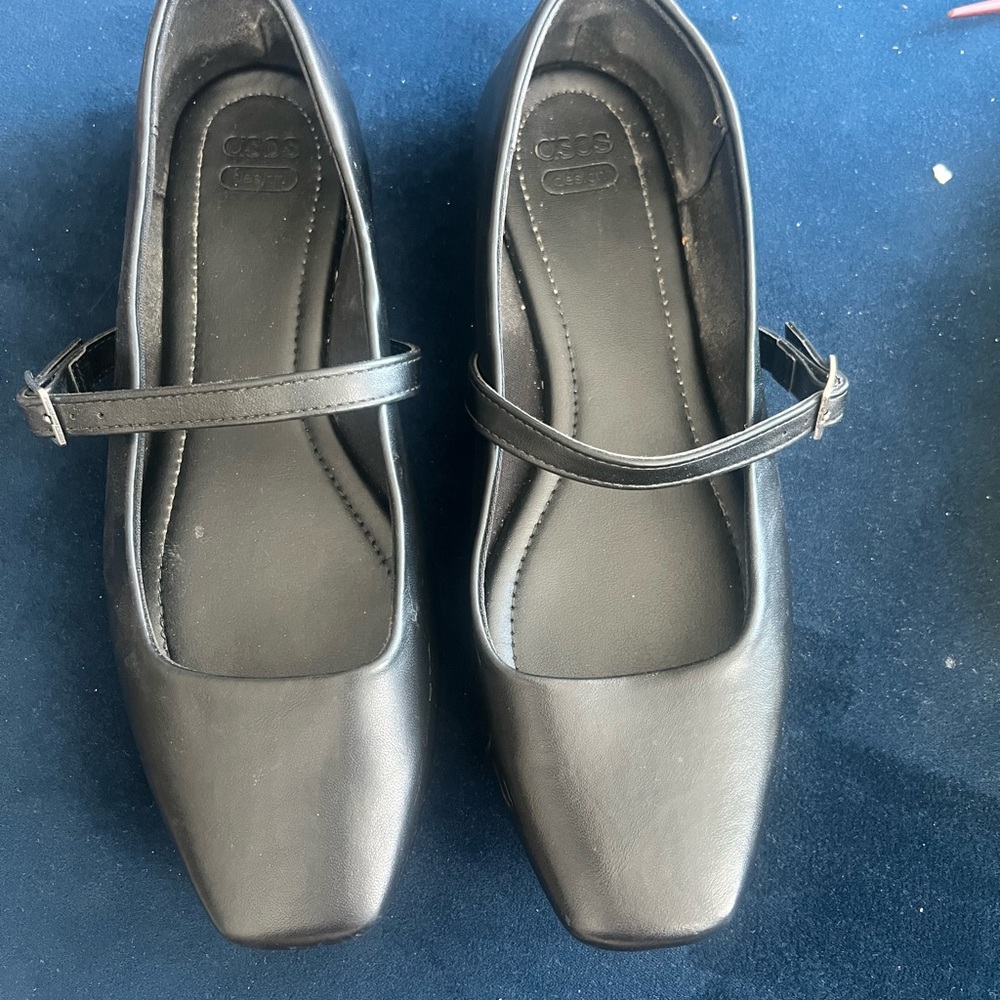 ASOS Black Square-Toe Flats